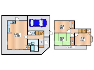 日吉台六番町　舟橋邸貸家の物件間取画像